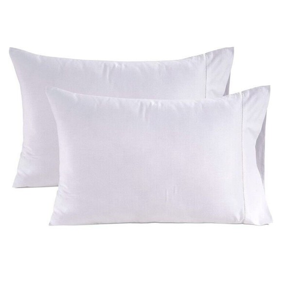 COPY - LANE LINEN 100% Organic Cotton, Set of 2 Standard White Pillow Cases - Picture 2 of 5